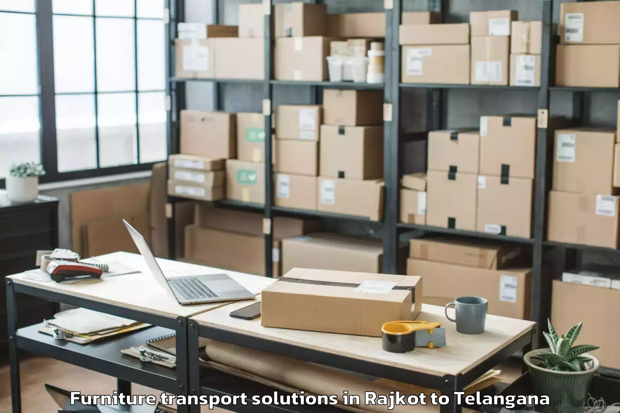 Book Rajkot to Aswaraopeta Furniture Transport Solutions